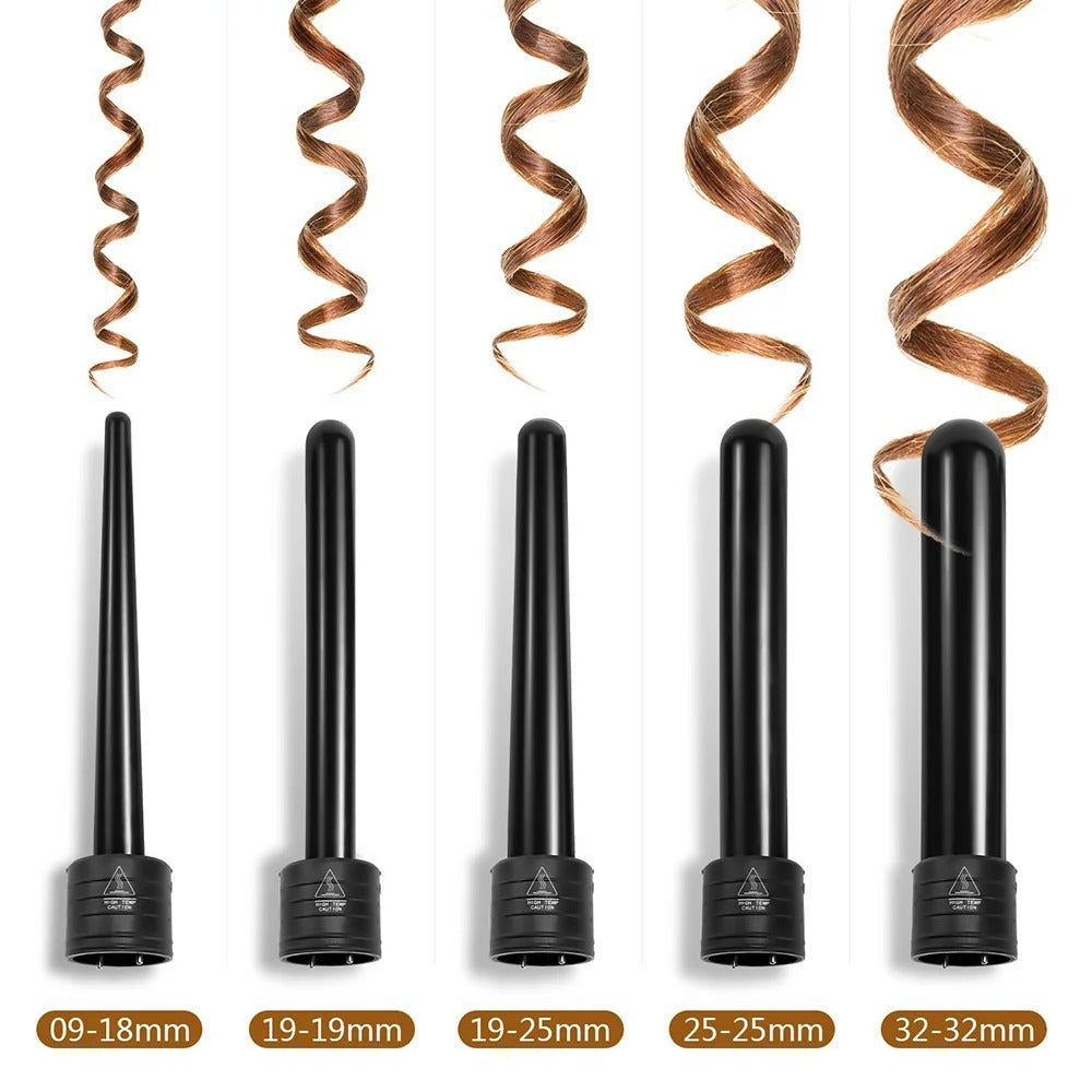 Interchangeable curling wand set