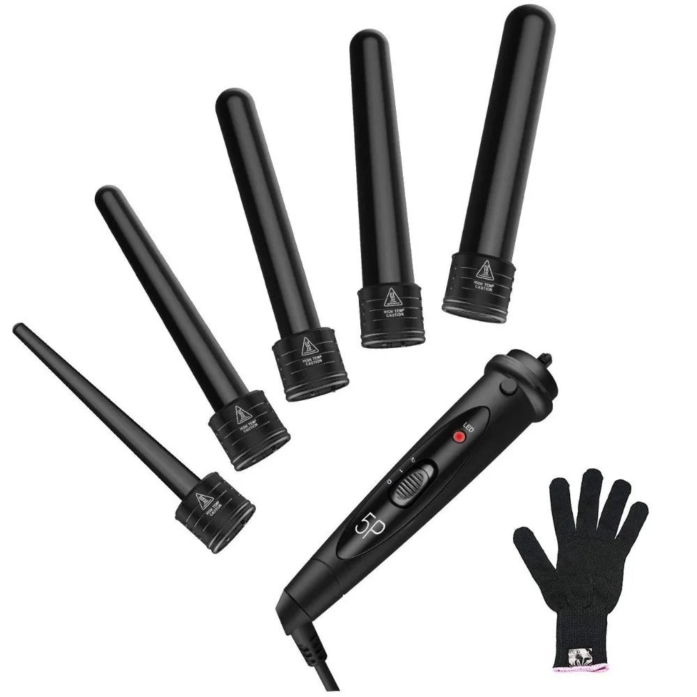 Interchangeable curling wand set